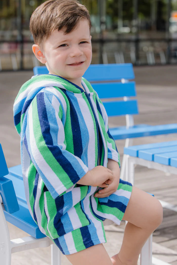 Striped Terry Towelling Cover Up