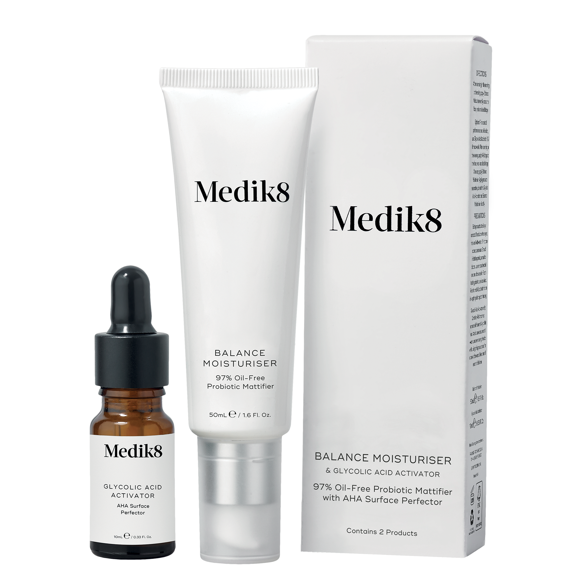 Balance Moisturiser with Glycolic Acid Activator