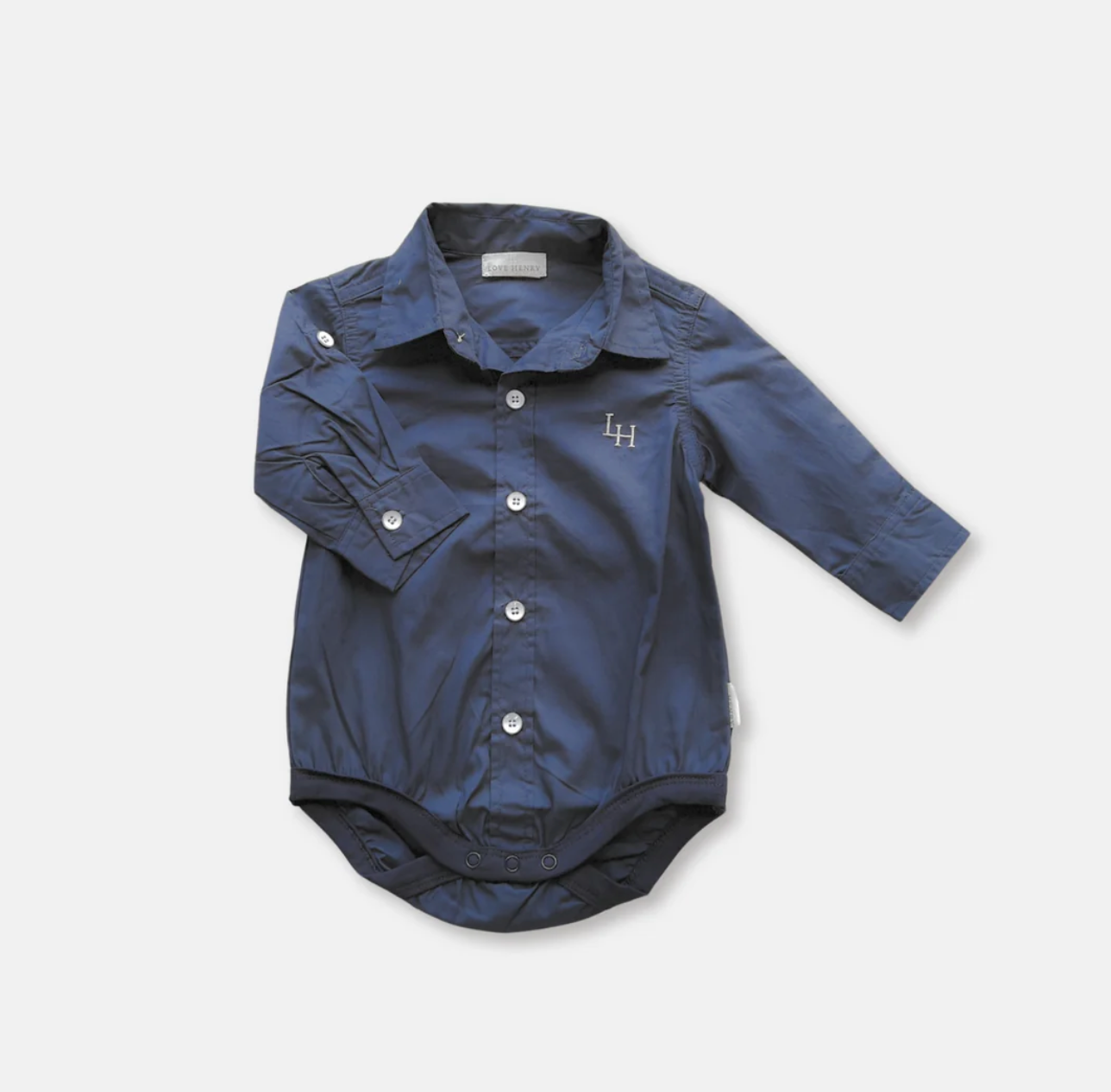 Baby Boys Dress Shirt Romper - Navy