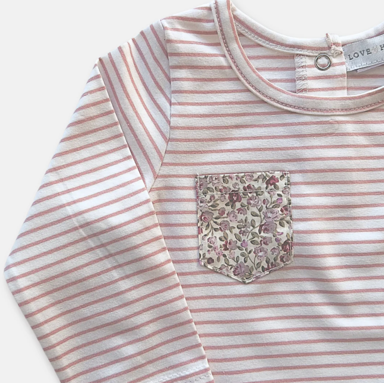 Baby Girls Knit Romper - Pink Stripe