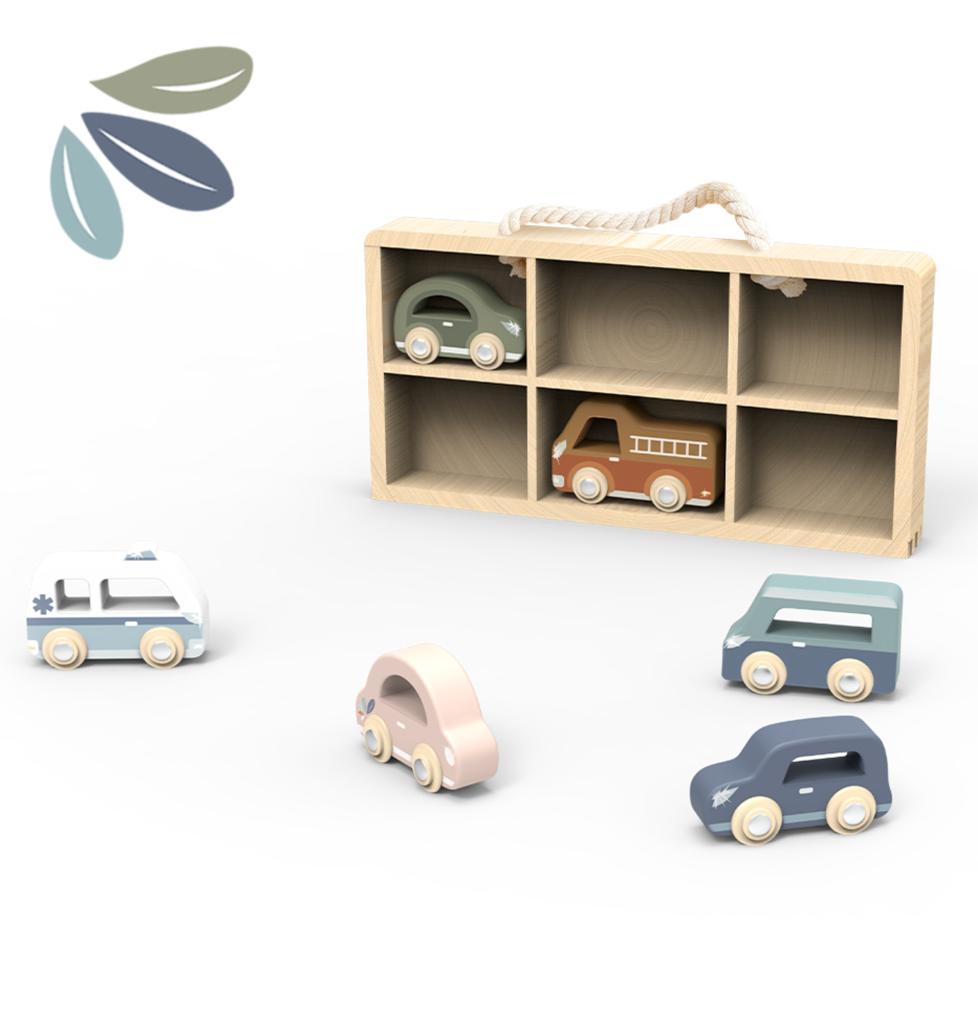 Wooden Car Display Case – Set of 6