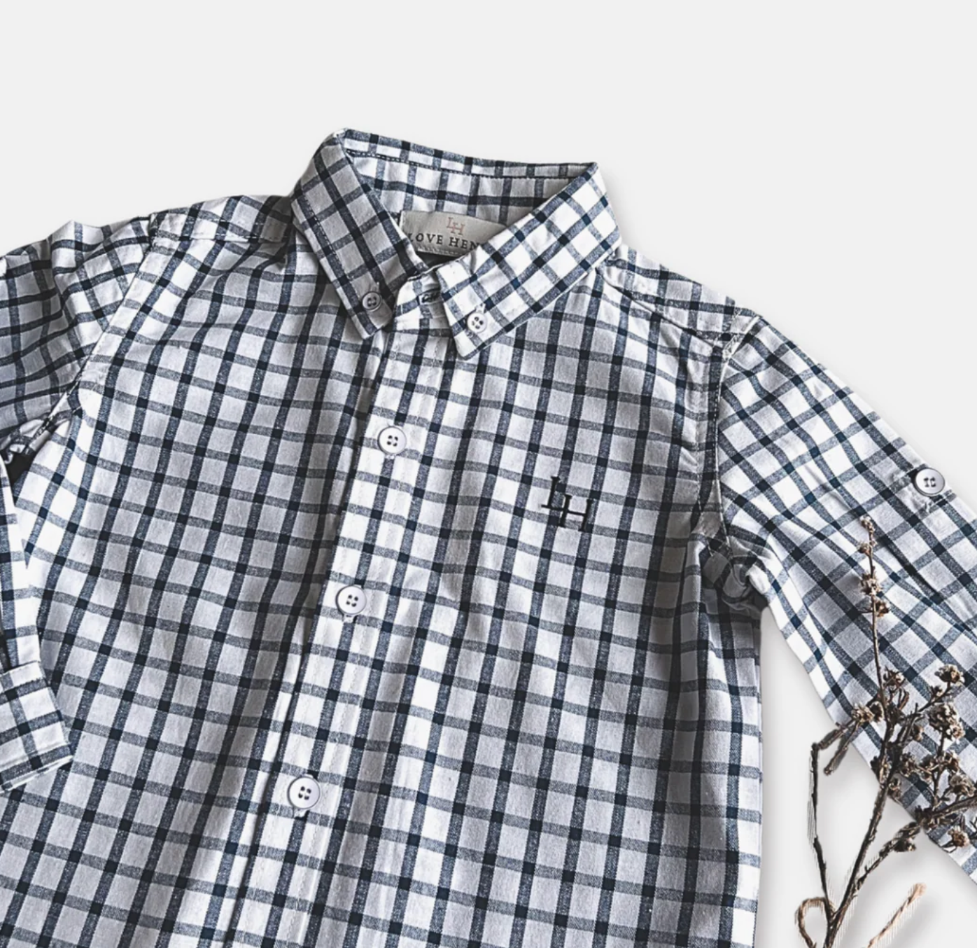 Boys Oxford Dress Shirt - Blue Check