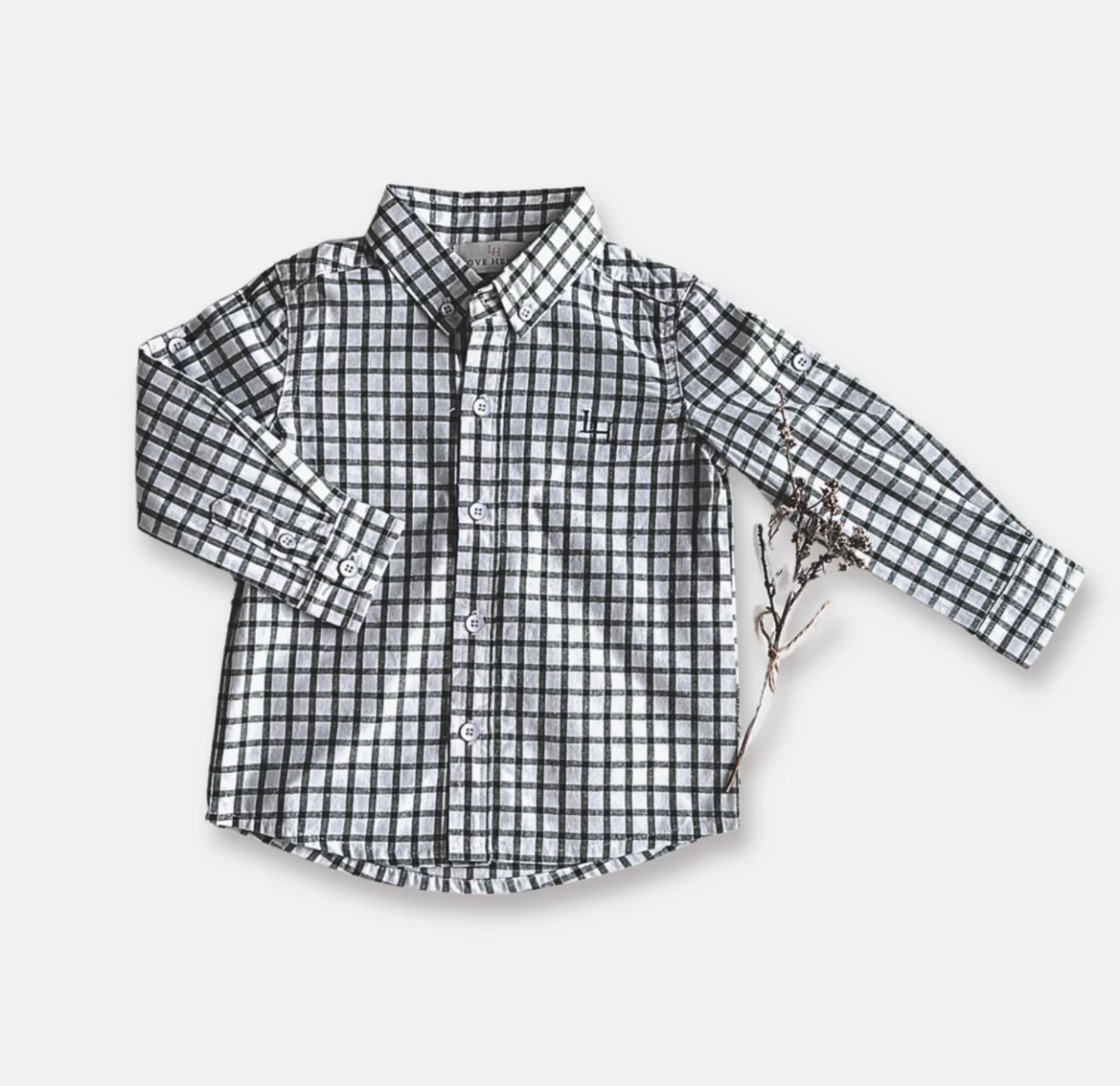 Boys Oxford Dress Shirt - Green Check