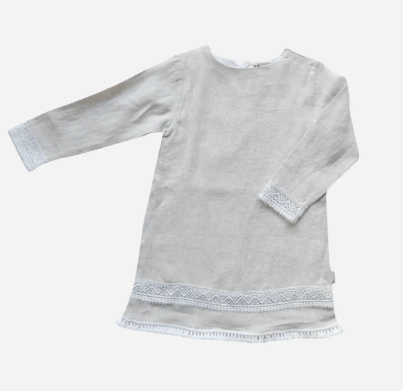 Girls Aleeia Tassle Dress - Linen