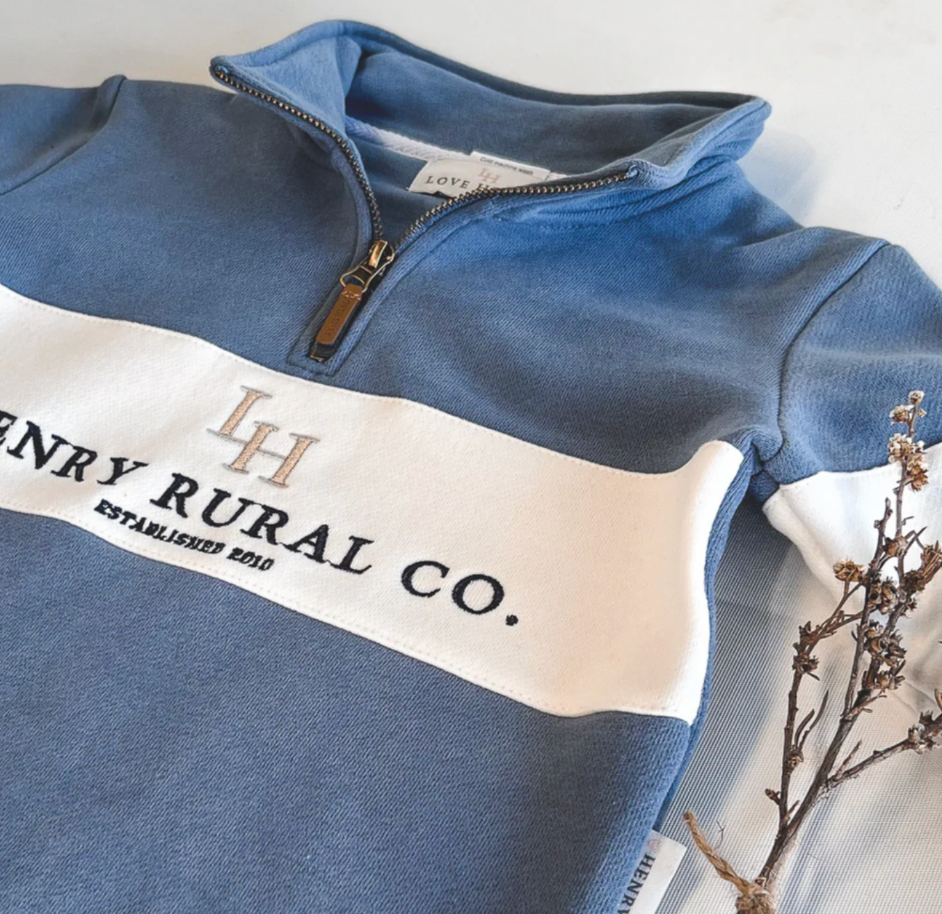 Boys Rural Co Sweater - Blue/White