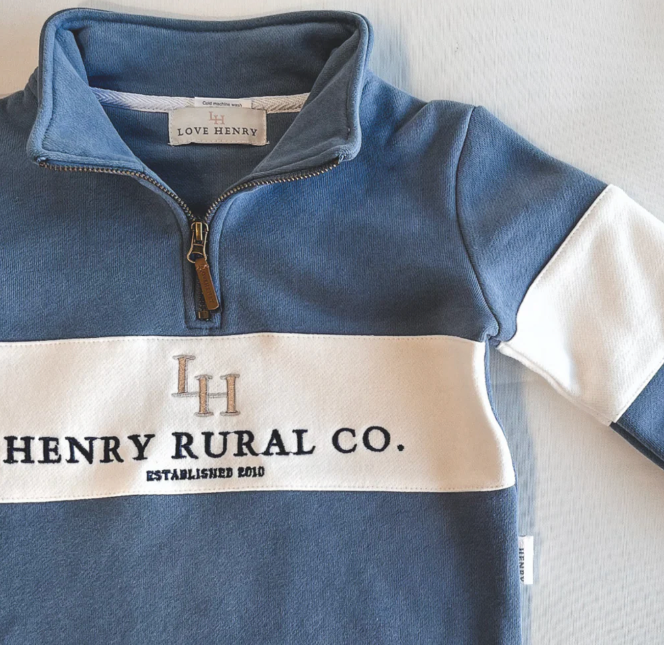 Boys Rural Co Sweater - Blue/White