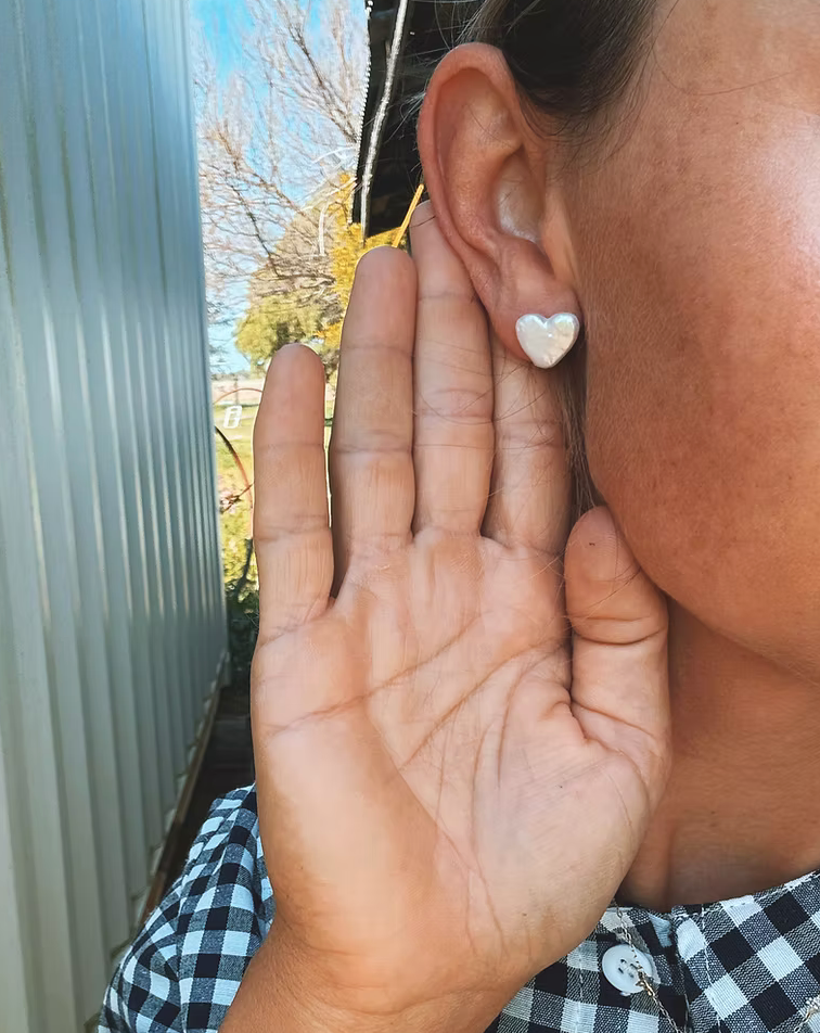 Annabel Heart Pearl Earring