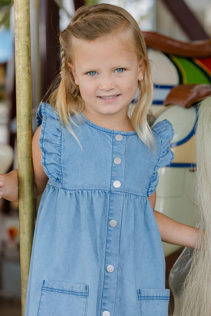 Milky Clothing Denim Frill Dress