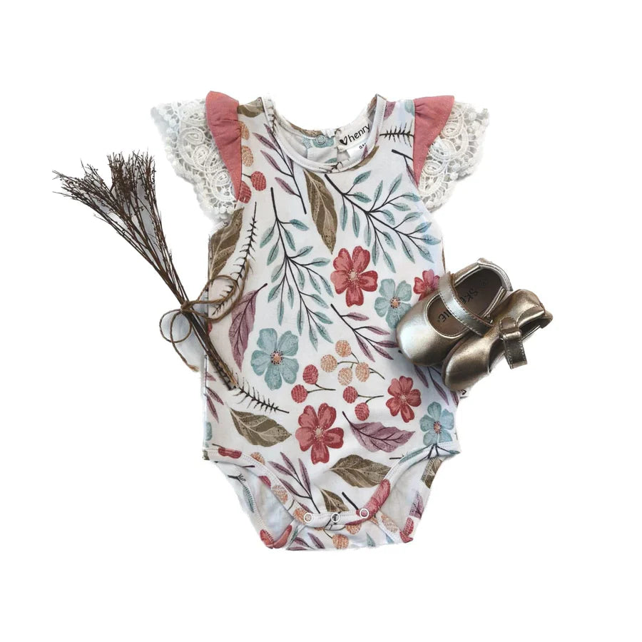 Baby Girls Knit Romper - Fairyfloss Floral