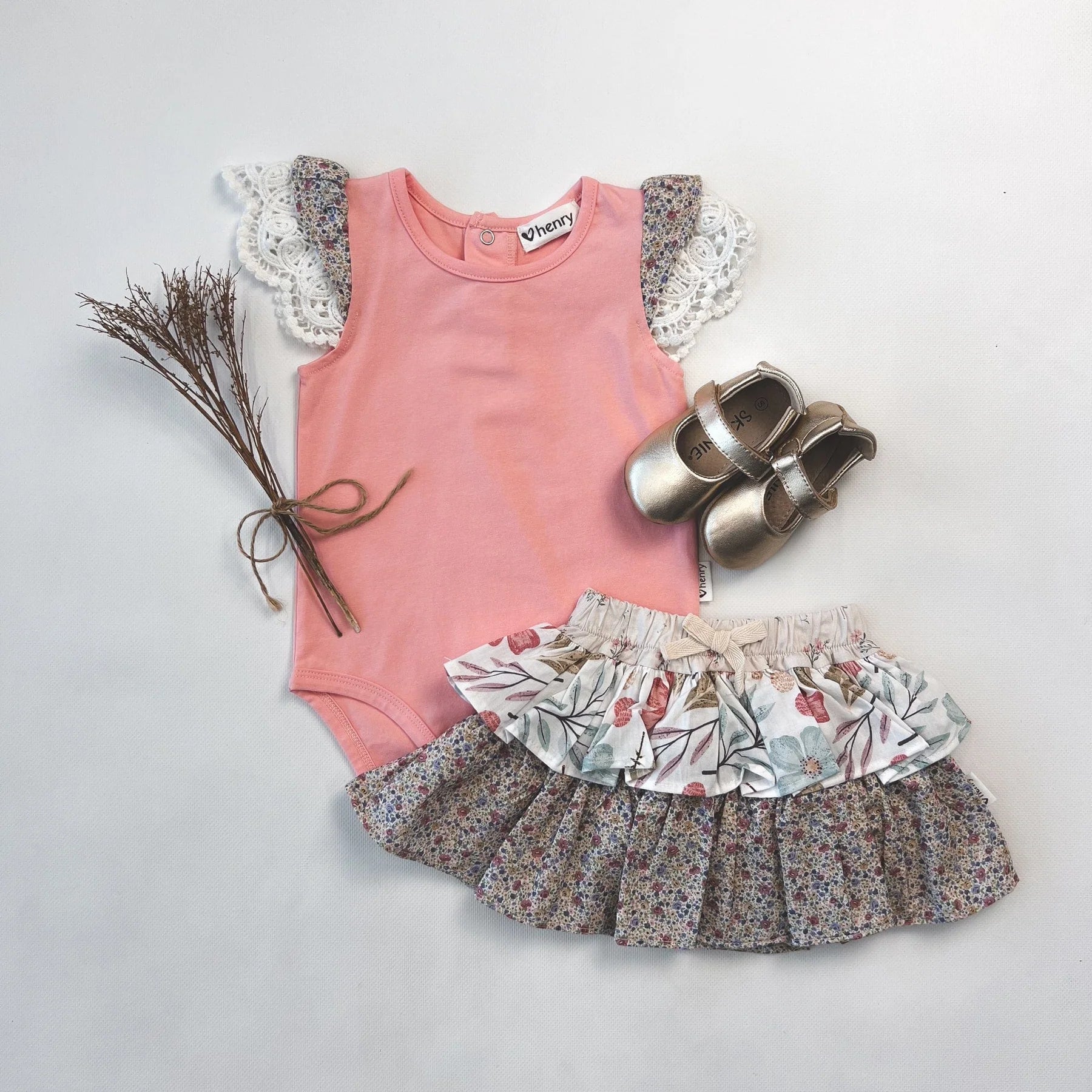 Baby Girls Knit Romper - Peach Pink