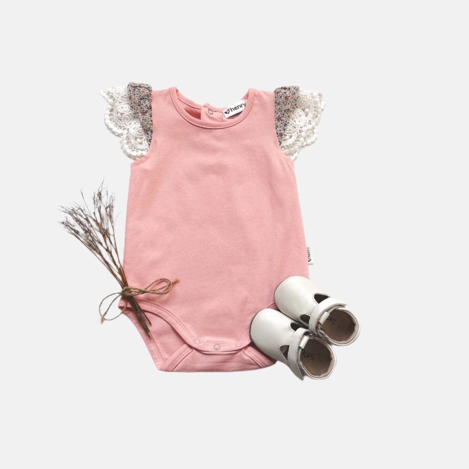 Baby Girls Knit Romper - Peach Pink