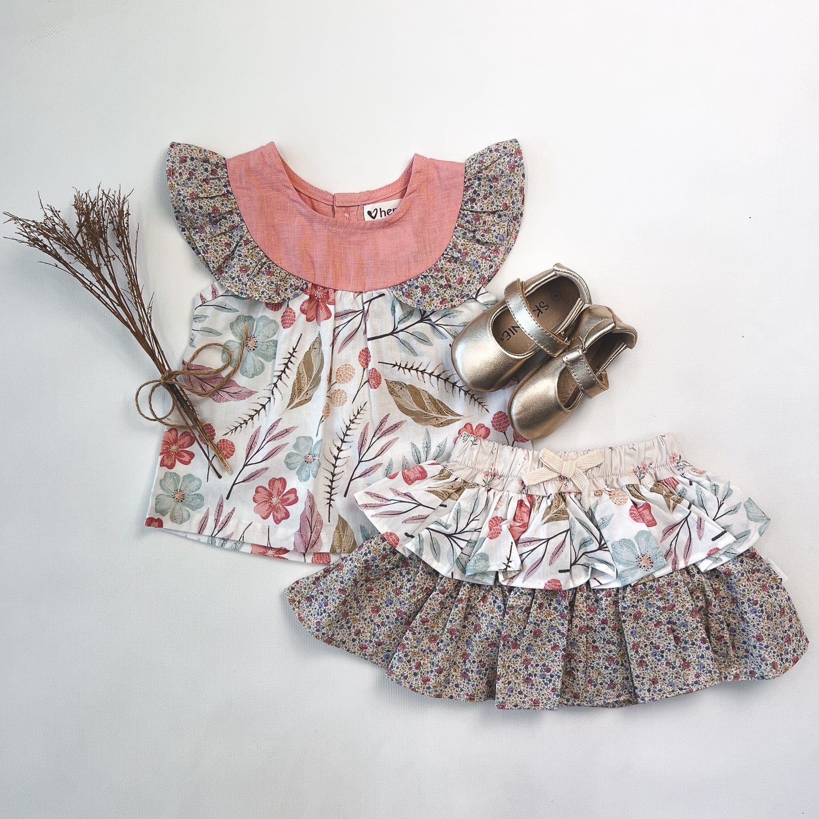 Baby Girls Tasmin Top - Fairyfloss Sunset