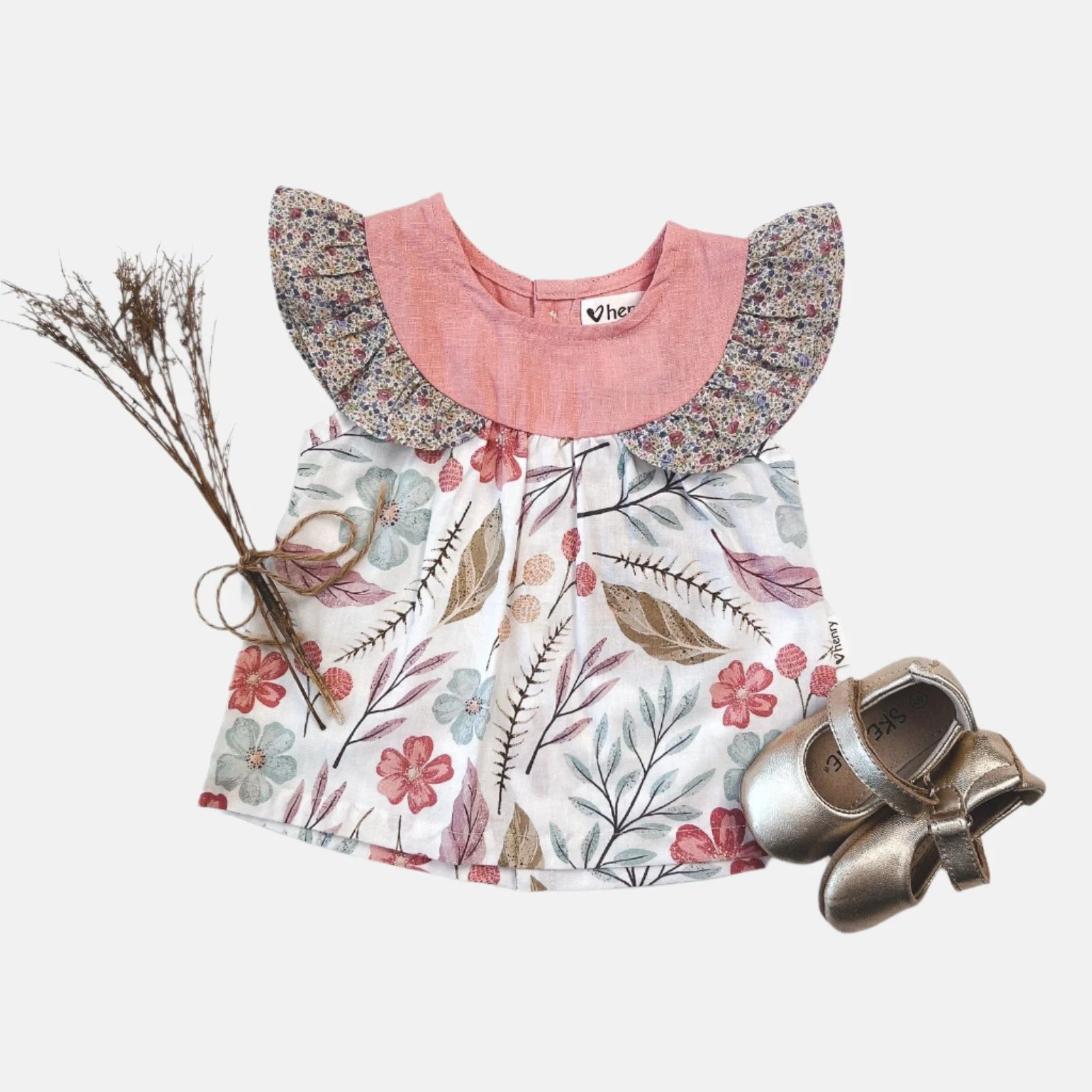 Baby Girls Tasmin Top - Fairyfloss Sunset