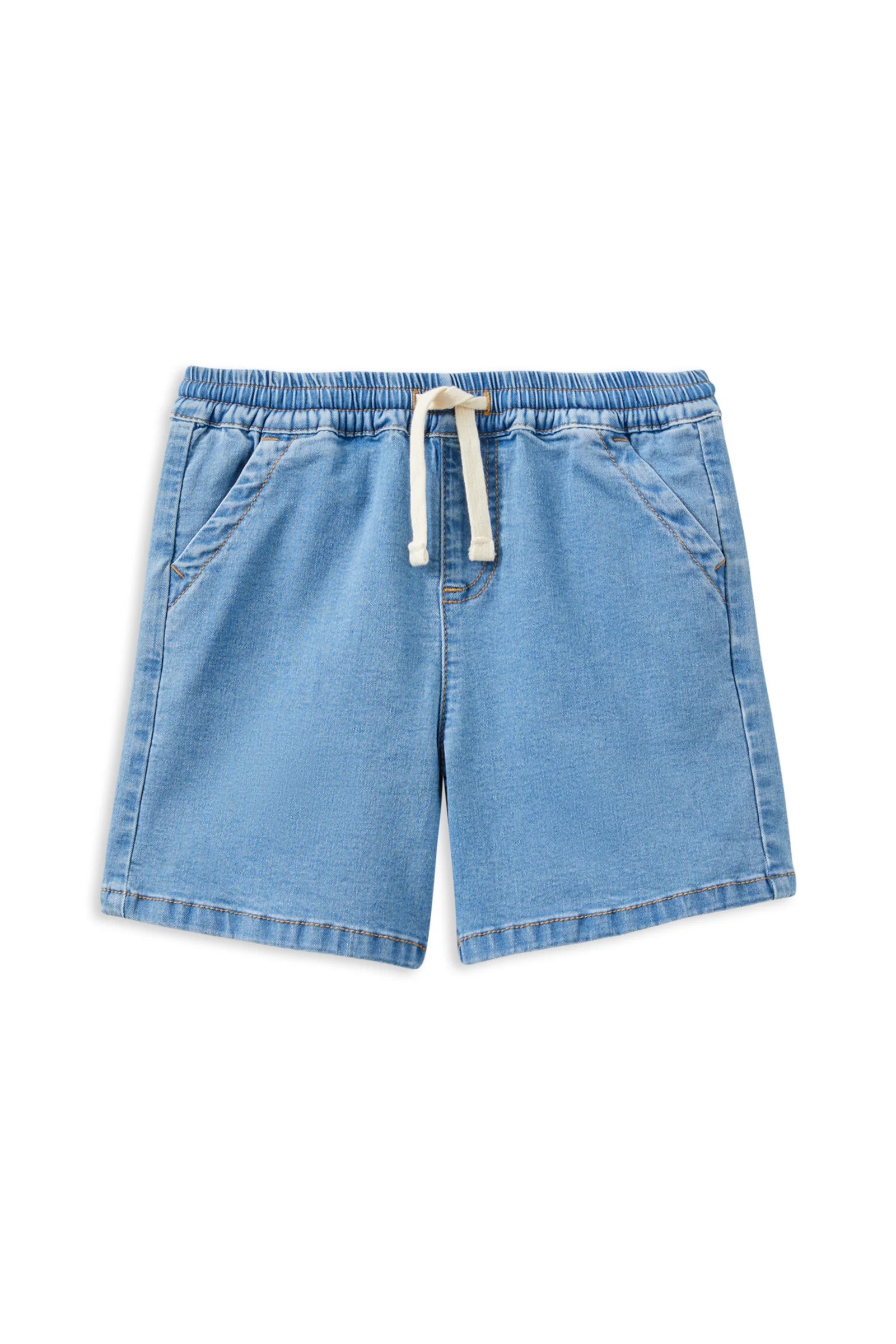 Denim Short (Tan Stitching)