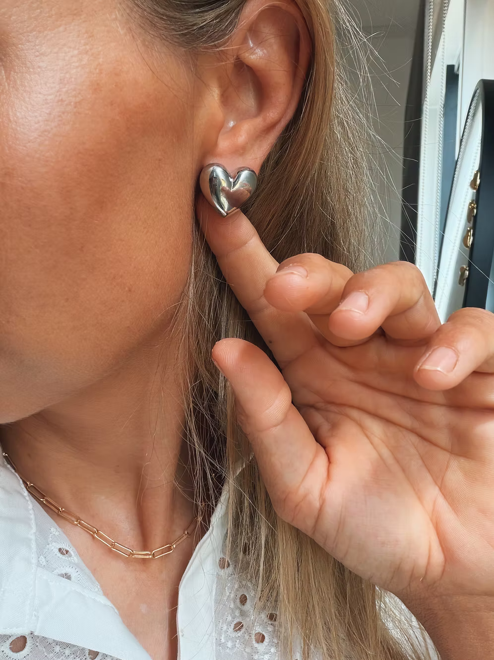 Retro Heart Earrings