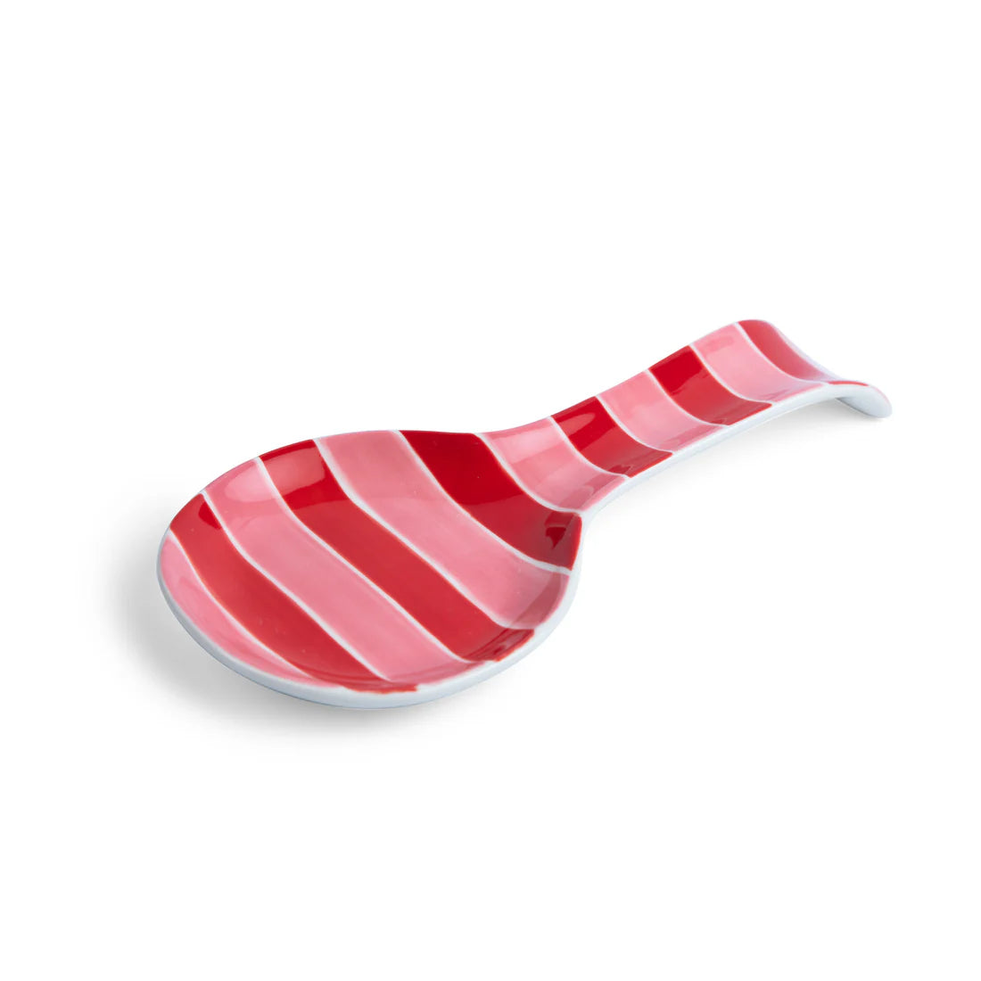 Spoon Rest - Pink & Red Stripe