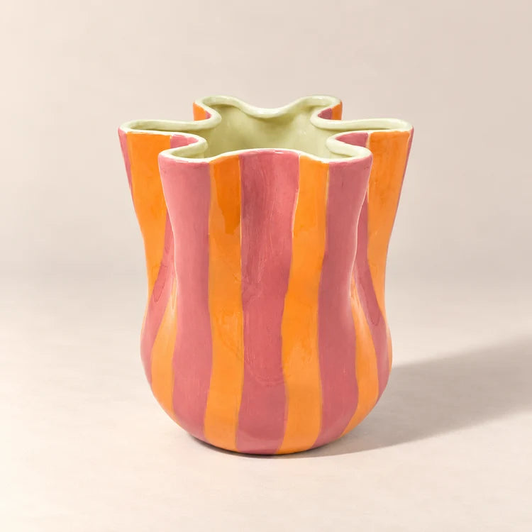 Fold Vase - Pink & Orange