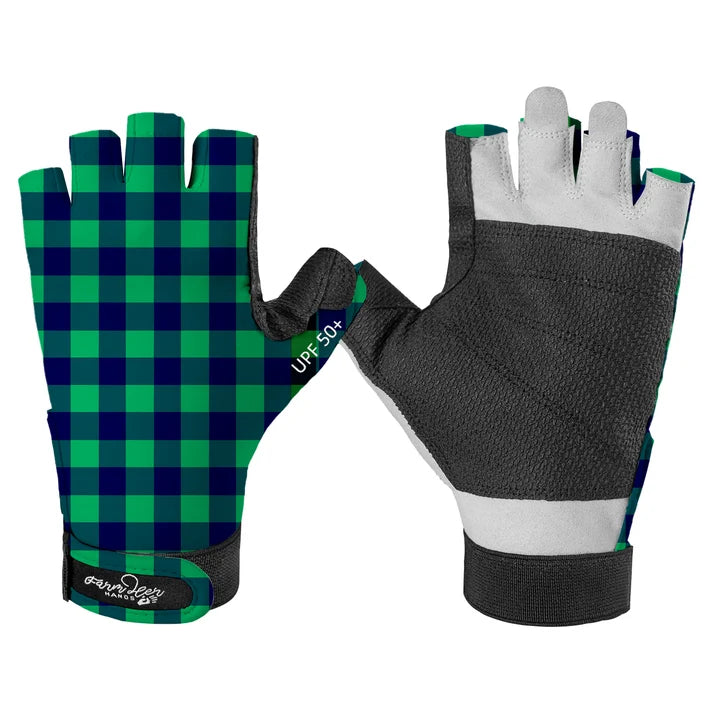Farm Her UPF50+ Gloves - Classic Fit Emerald Sky