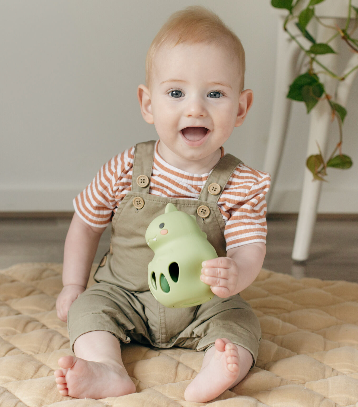 Silicone Rattle - Dino