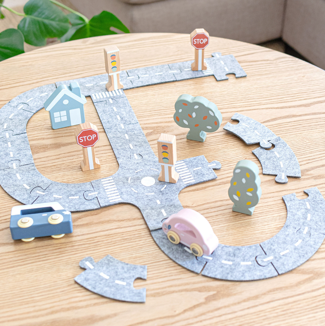 Car Track Puzzle with 2 Cars