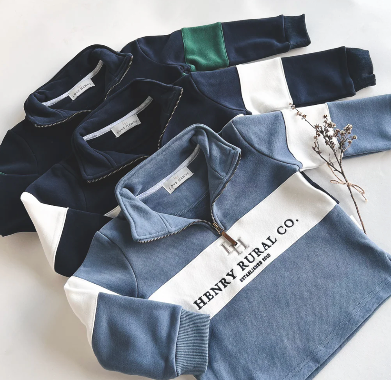 Boys Rural Co Sweater - Blue/White