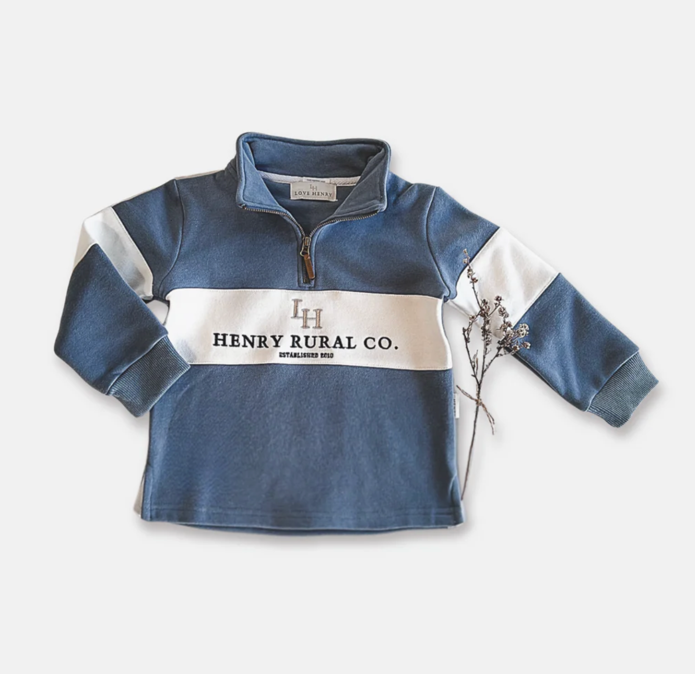 Boys Rural Co Sweater - Blue/White