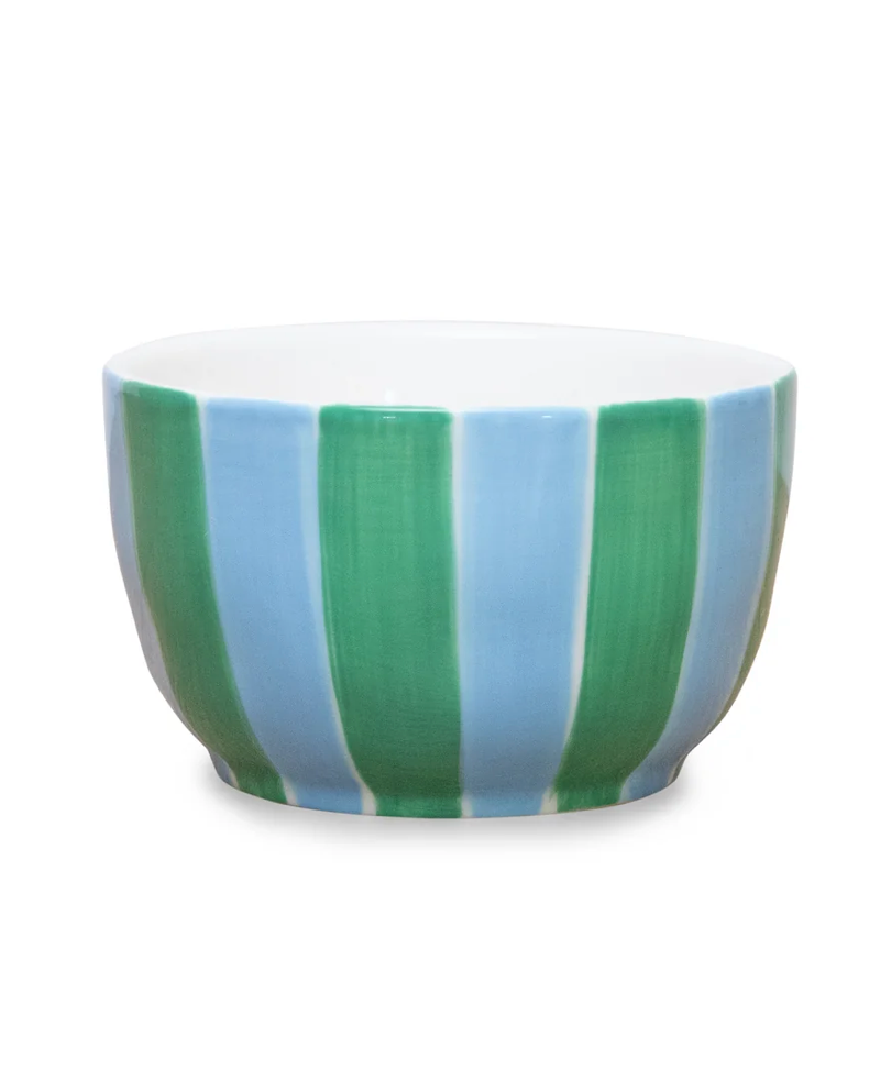 Small Bowl - Blue & Green Stripe