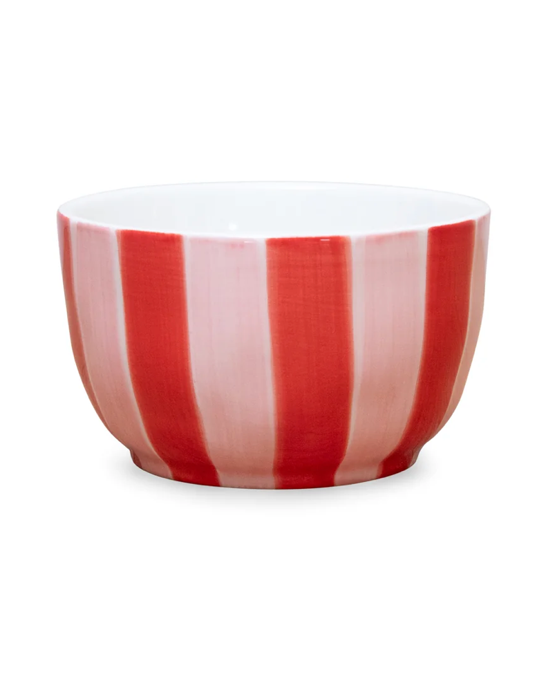 Small Bowl - Pink & Red Stripe