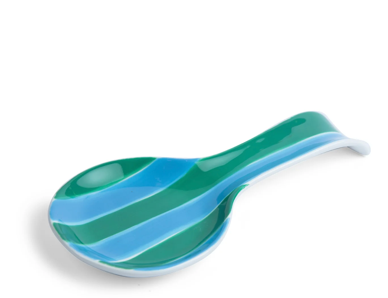 Spoon Rest - Green & Cornflower Blue