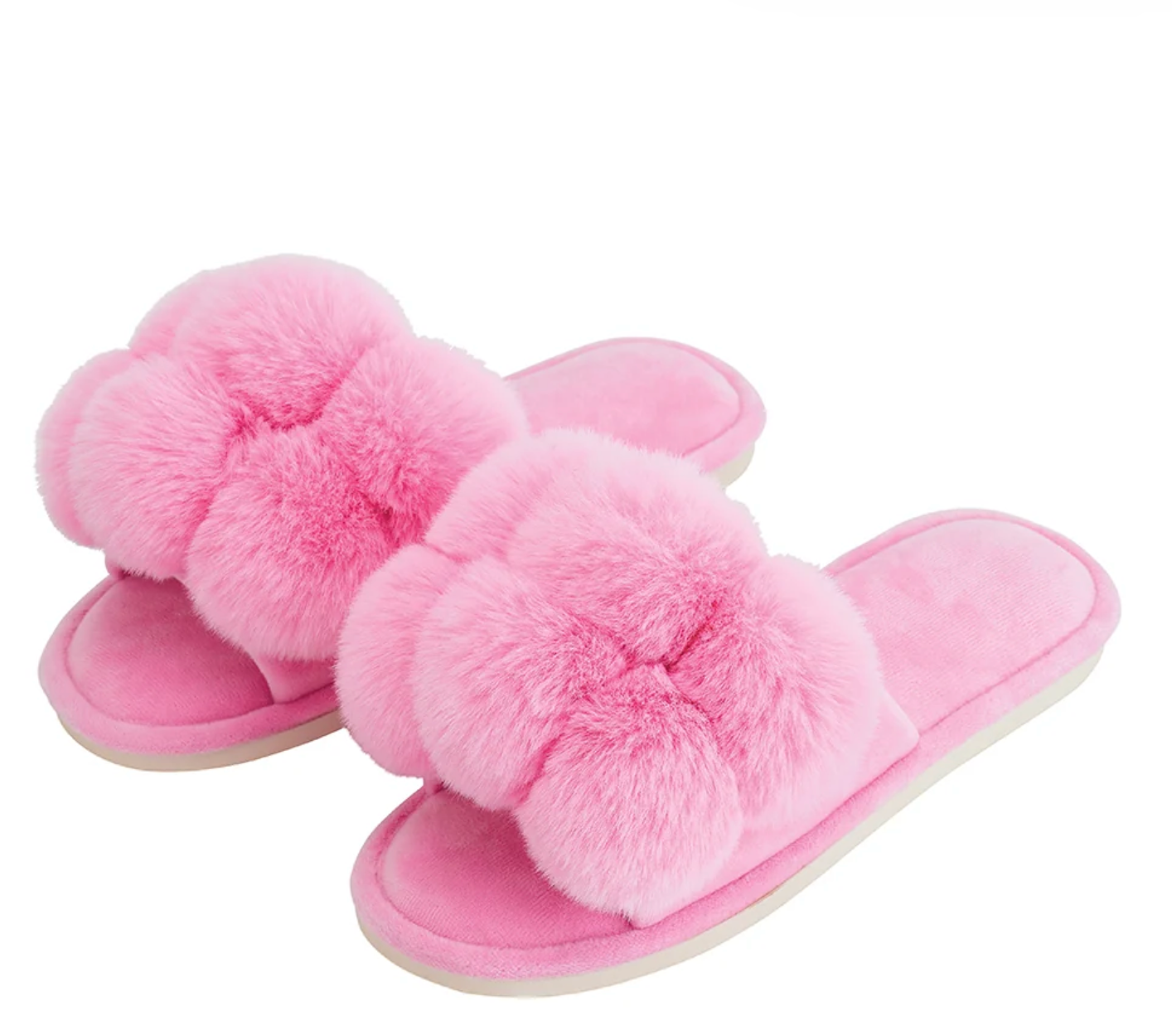 Cosy Luxe Pom Pom Slippers