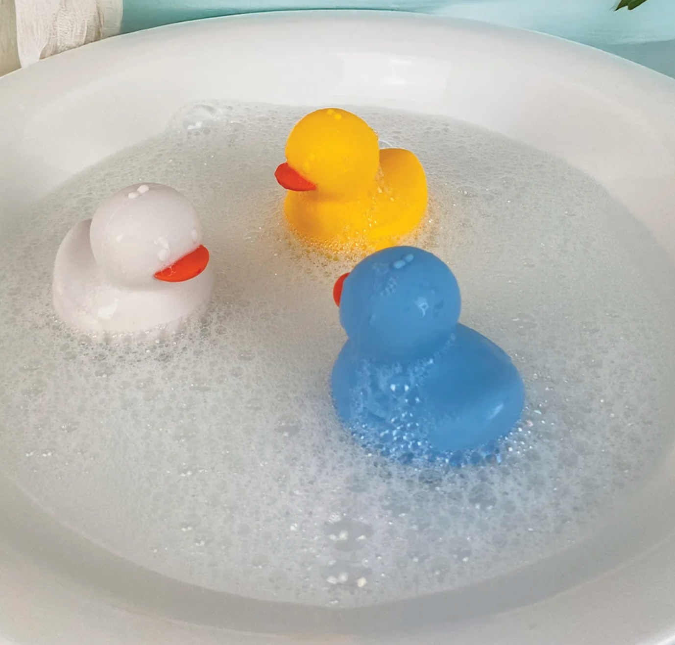 Silicone Squeezy Duck Bath Toys – 3 Piece Set